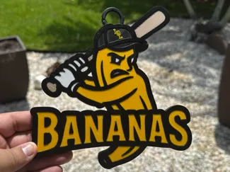 Baseball Banana Hype Chain – Custom Team Keychain