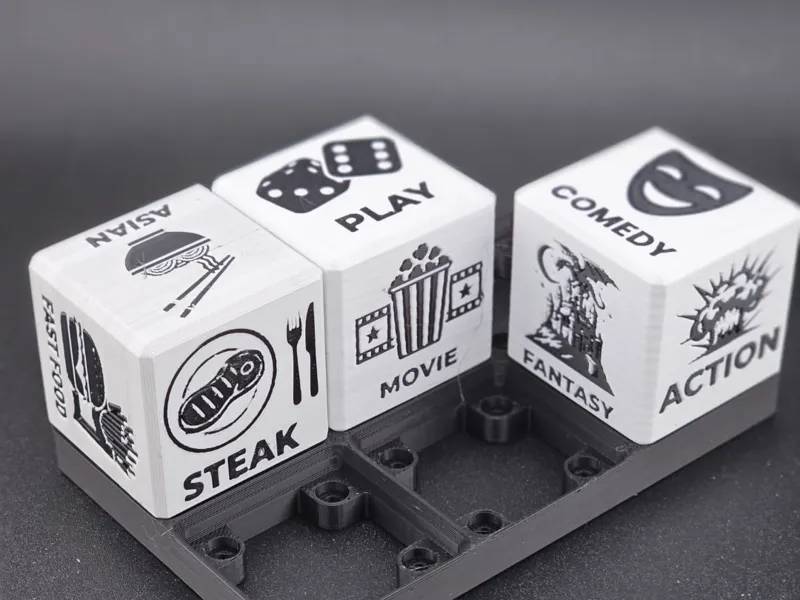 Gridfinity Date Night Decision Dice (3x)