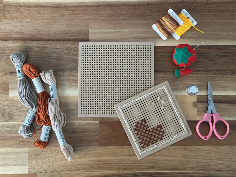 Parametric Cross Stitch Square & Rectangle Plate