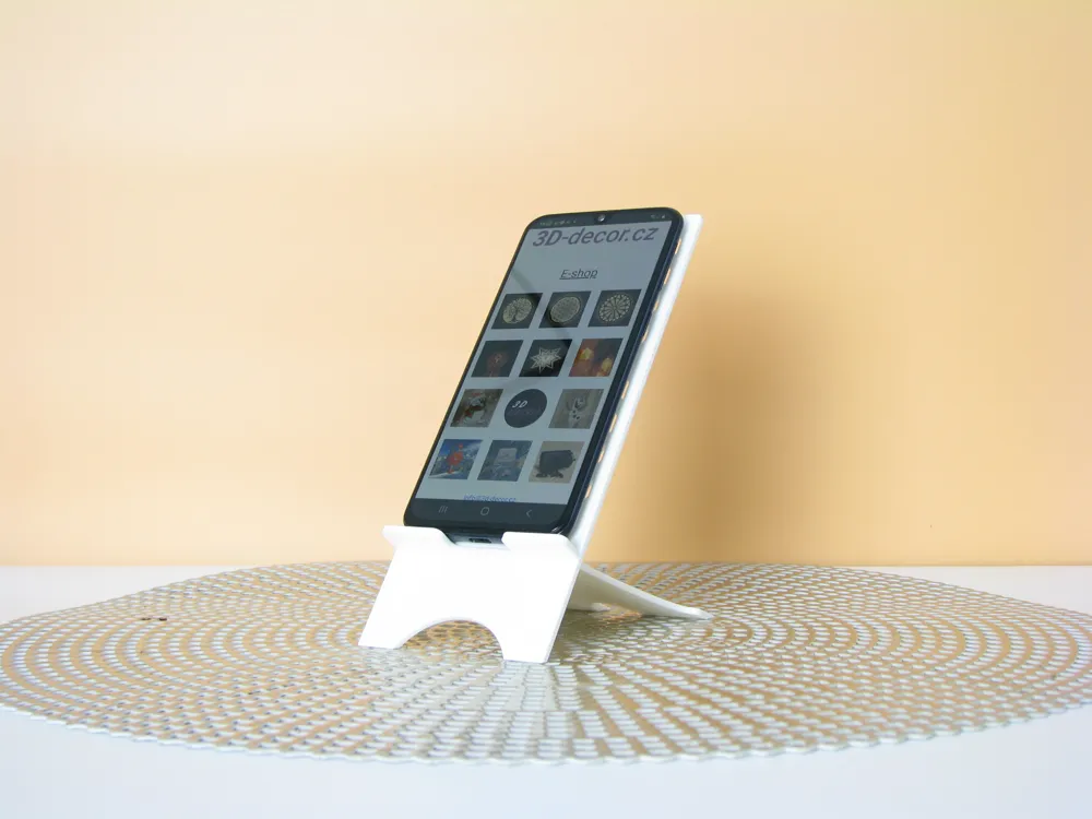 Mobile phone stand with square geometric ornament by 3D-decor.cz ...
