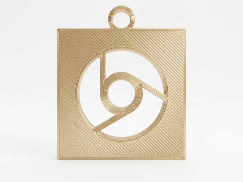 Chrome Inspired Logo Keychain