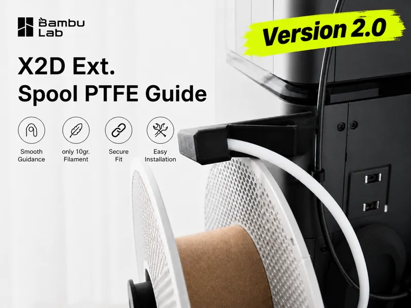 X2D External Spool - PTFE Hose Guide - NEW VERSION