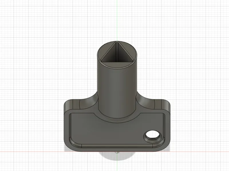 Triangular key 10mm for container or cabinet 