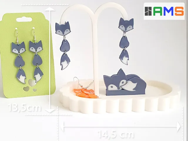 Display jewelry trinket stand for earrings & rings