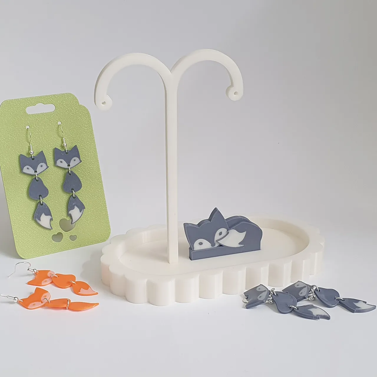 Display jewelry trinket stand for earrings & rings view 2