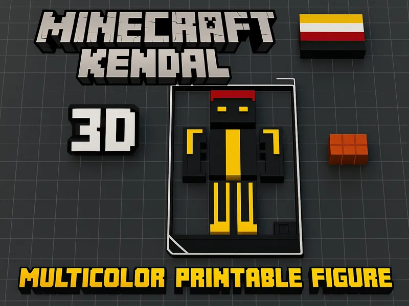 Minecraft Kendal – Multicolor Printable Figure