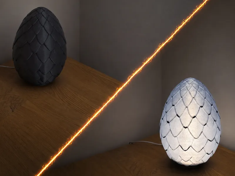 Lampe oeuf de dragon