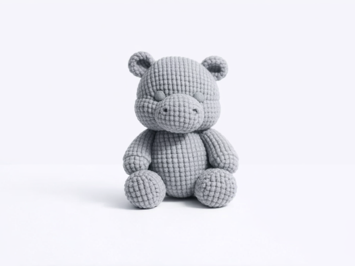 Knitted hippo