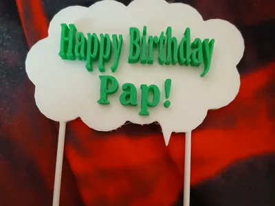 Happy birthday Pap cake topper