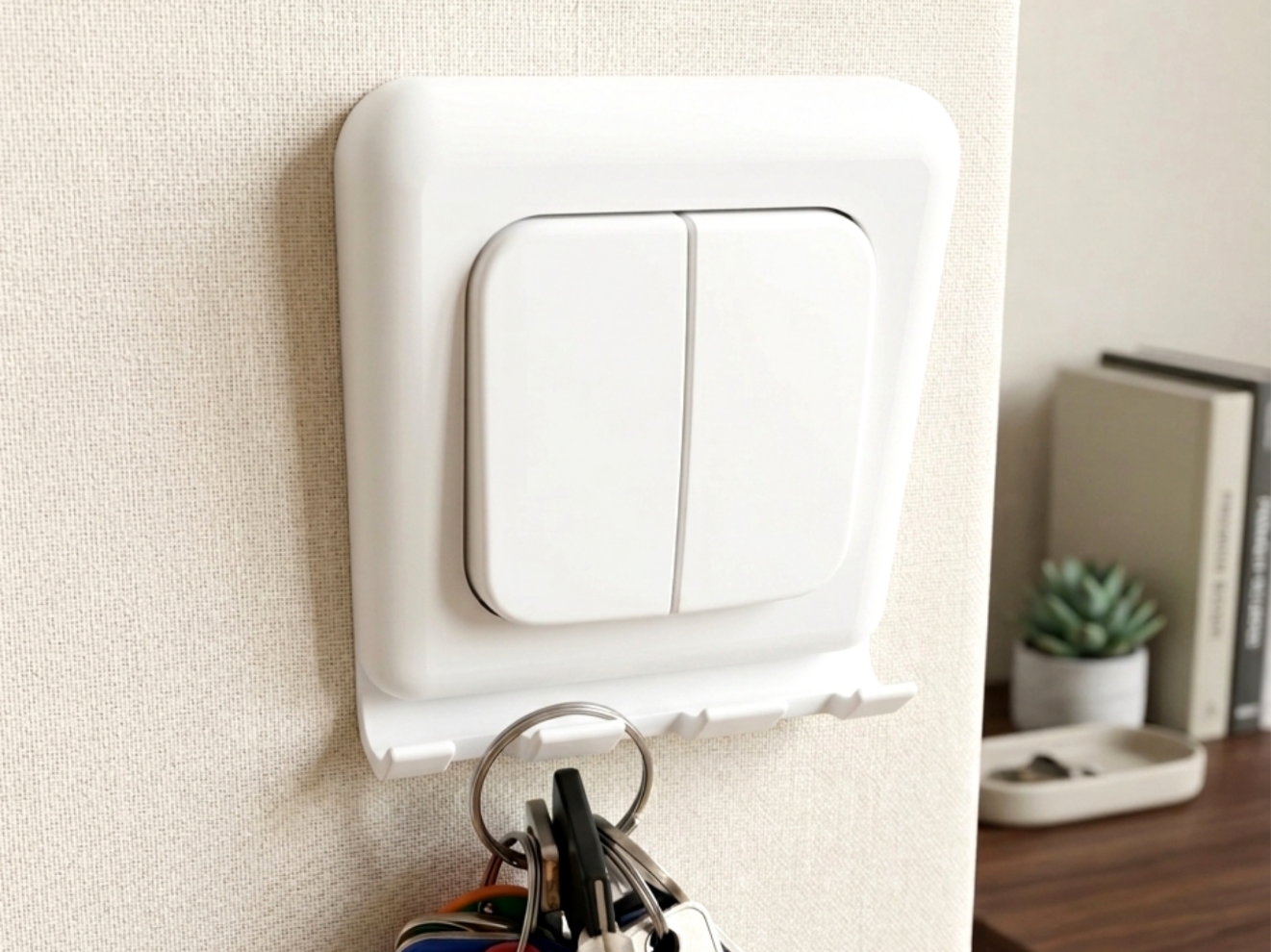 KeySwitch The No-Drill Key Holder for Light Switch