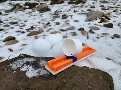 Arm Mountable Kinetic Snowball Railgun