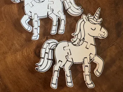 Color Your Own Flexi Fidget Unicorn