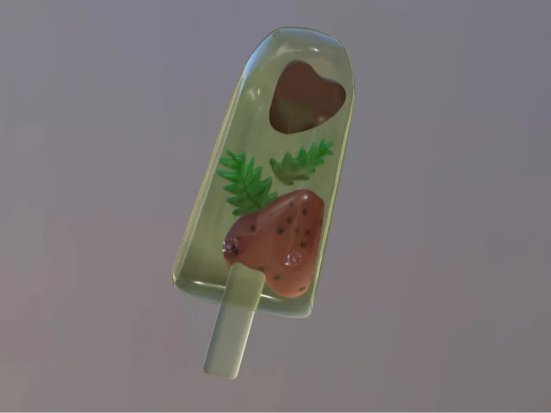 Vanilla Strawberry Popsicle