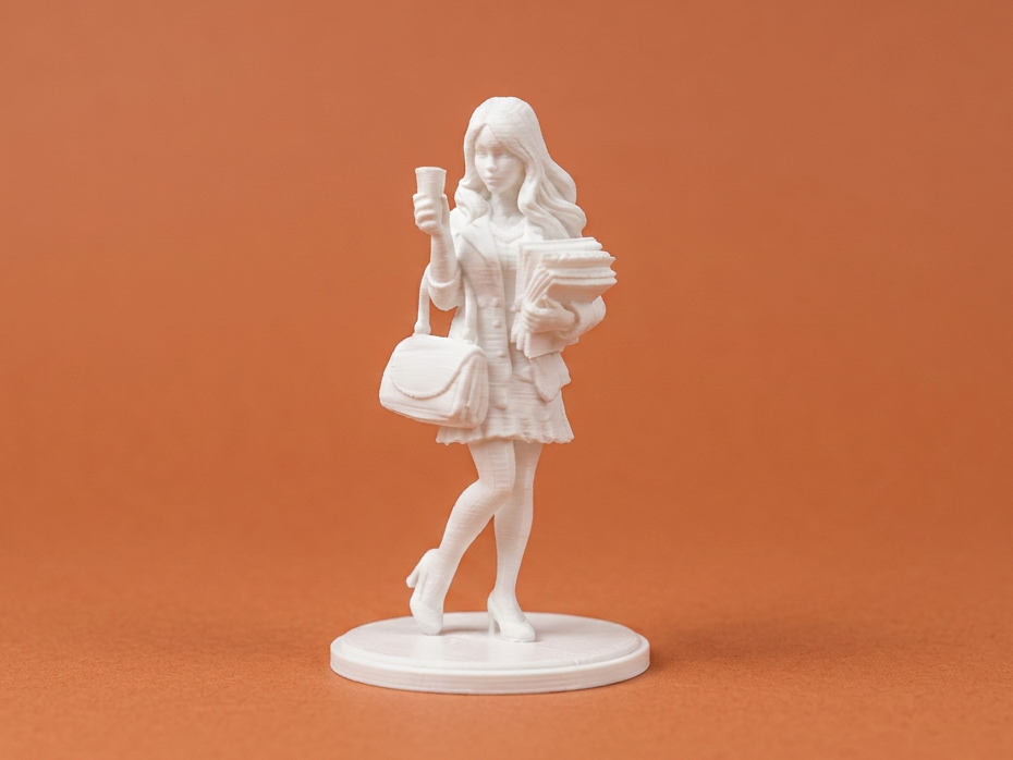 Coffee & Books Girl – Stylish Figurine