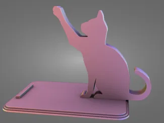 Cat silhouette phone stand