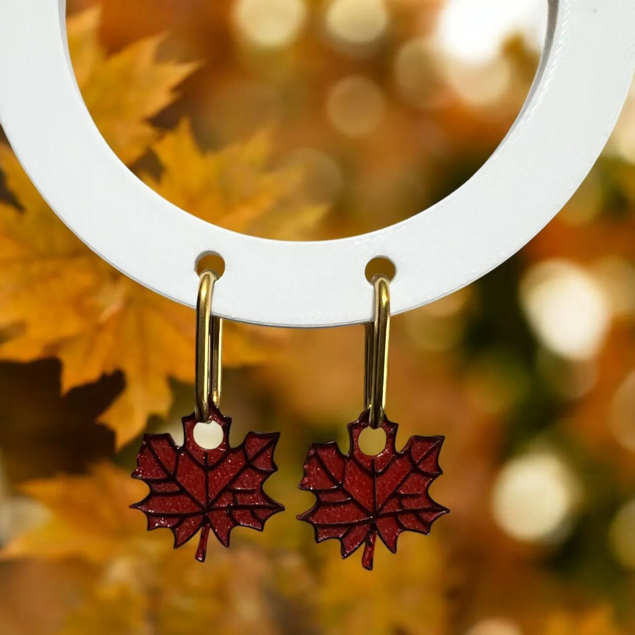 Pendientes charms hojas view 3