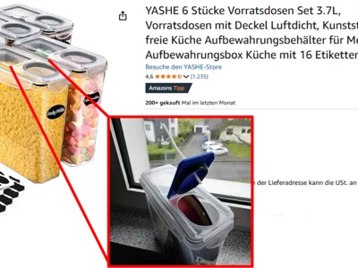 Drybox with drilled Lid for YASHE 3,7 L Box