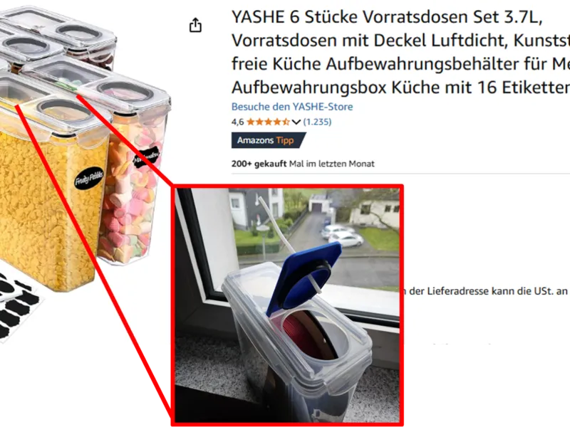 Drybox with drilled Lid for YASHE 3,7 L Box