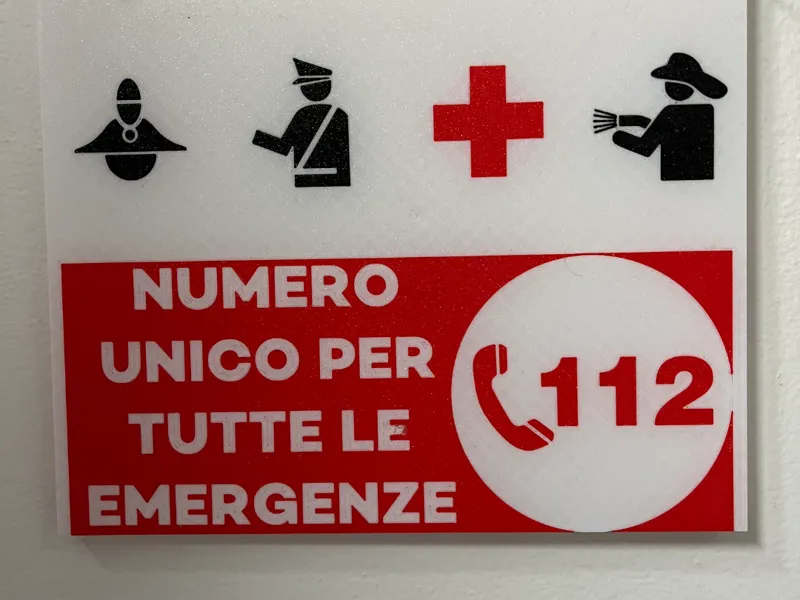 Cartello Numero unico emergenze