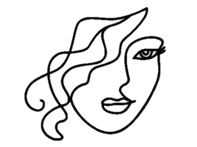 Womans face cake topper