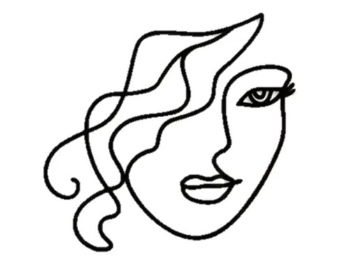 Womans face cake topper