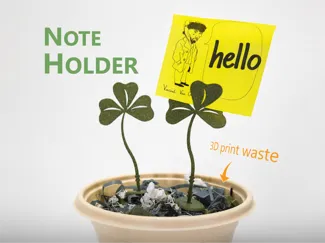 Clover Leaf Note Holder | reuse print waste
