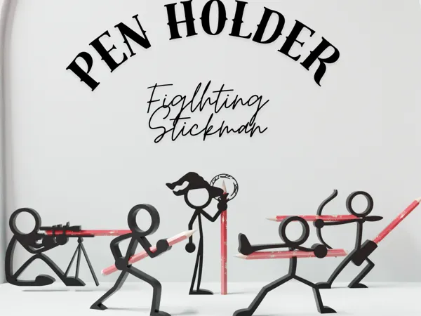Porte-stylo bonhomme guerrier