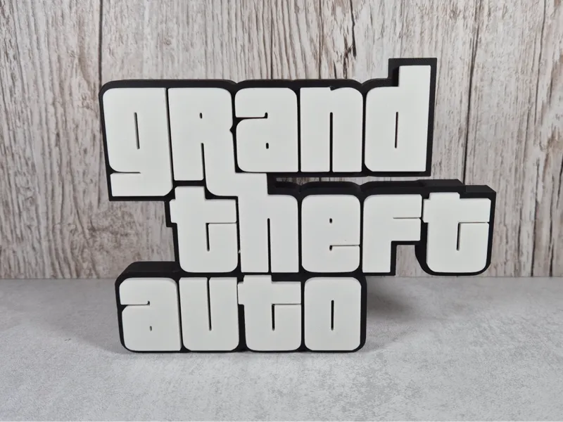 Grand Theft Auto Desk Sign – Iconic GTA Logo
