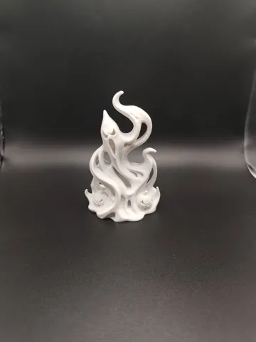 Escenografía en miniatura: Flame Ghost Figurine – Halloween Tabletop Decor — vista de referencia 3
