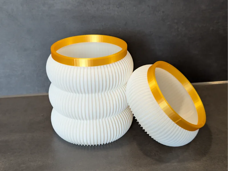 Vase & Bowl Set – Floating Ring Design