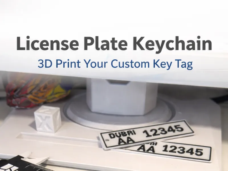 Dubai License Plate Keychain – Fully Customizable 