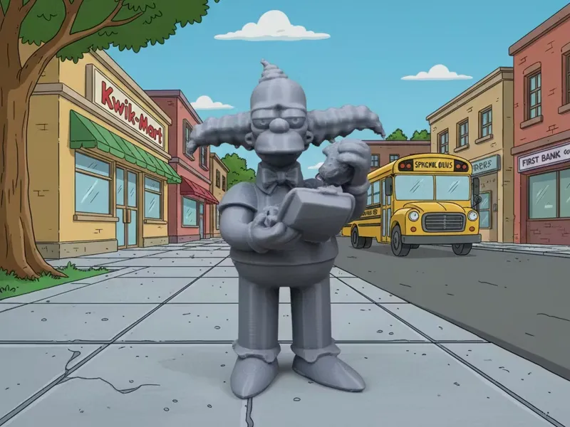 Krusty with burger