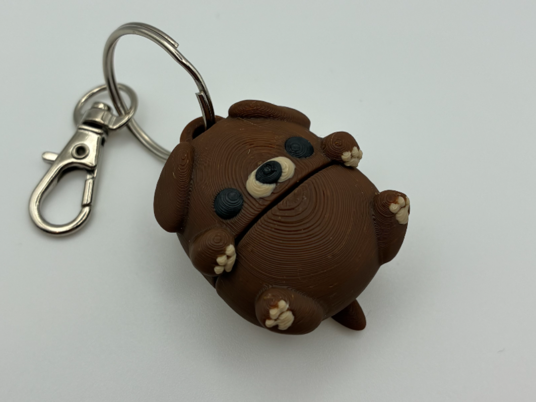 Adorable Flexi Dog Keychain