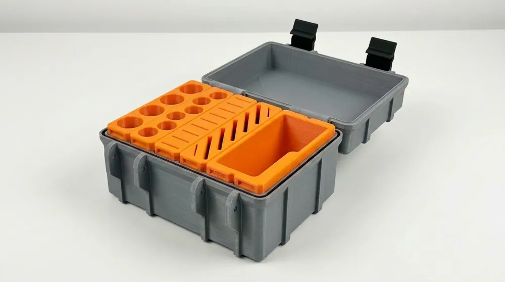 Rugged Box with Modular Slots: Tool Box / NO AMS - Free 3D Print Model ...