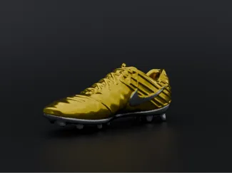 Mini Golden Soccer Cleats Keychain