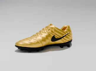 Mini Golden Soccer Cleats Keychain