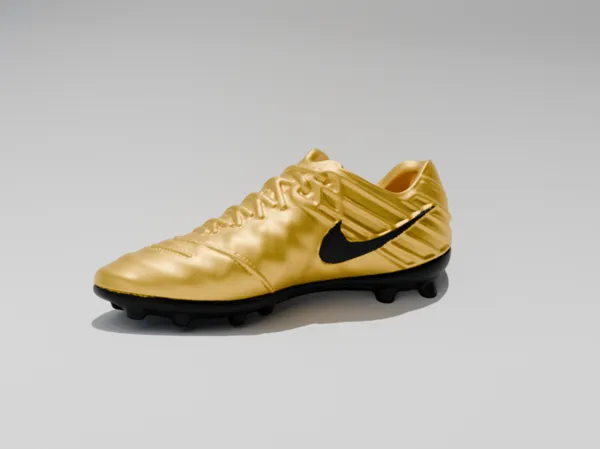Porte-clés crampons de foot dorés