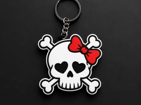 Llavero: Cool skull keychain — referencia de MakerWorld