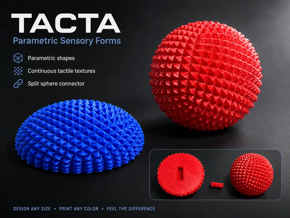 TACTA - Parametric Sensory Forms - Free 3D Print Model - MakerWorld