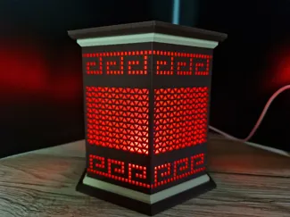 #2 LED Lampe Griechisch mit Mäanderband 3 teilig