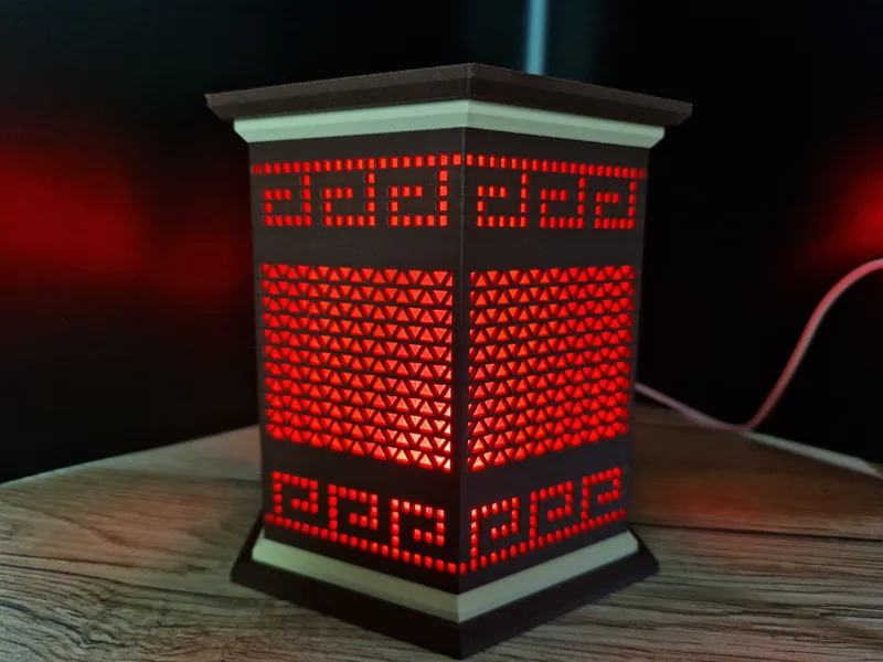 #2 LED Lampe Griechisch mit Mäanderband 3 teilig 
