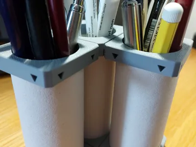 toilet roll ends for re-using rolls as containers