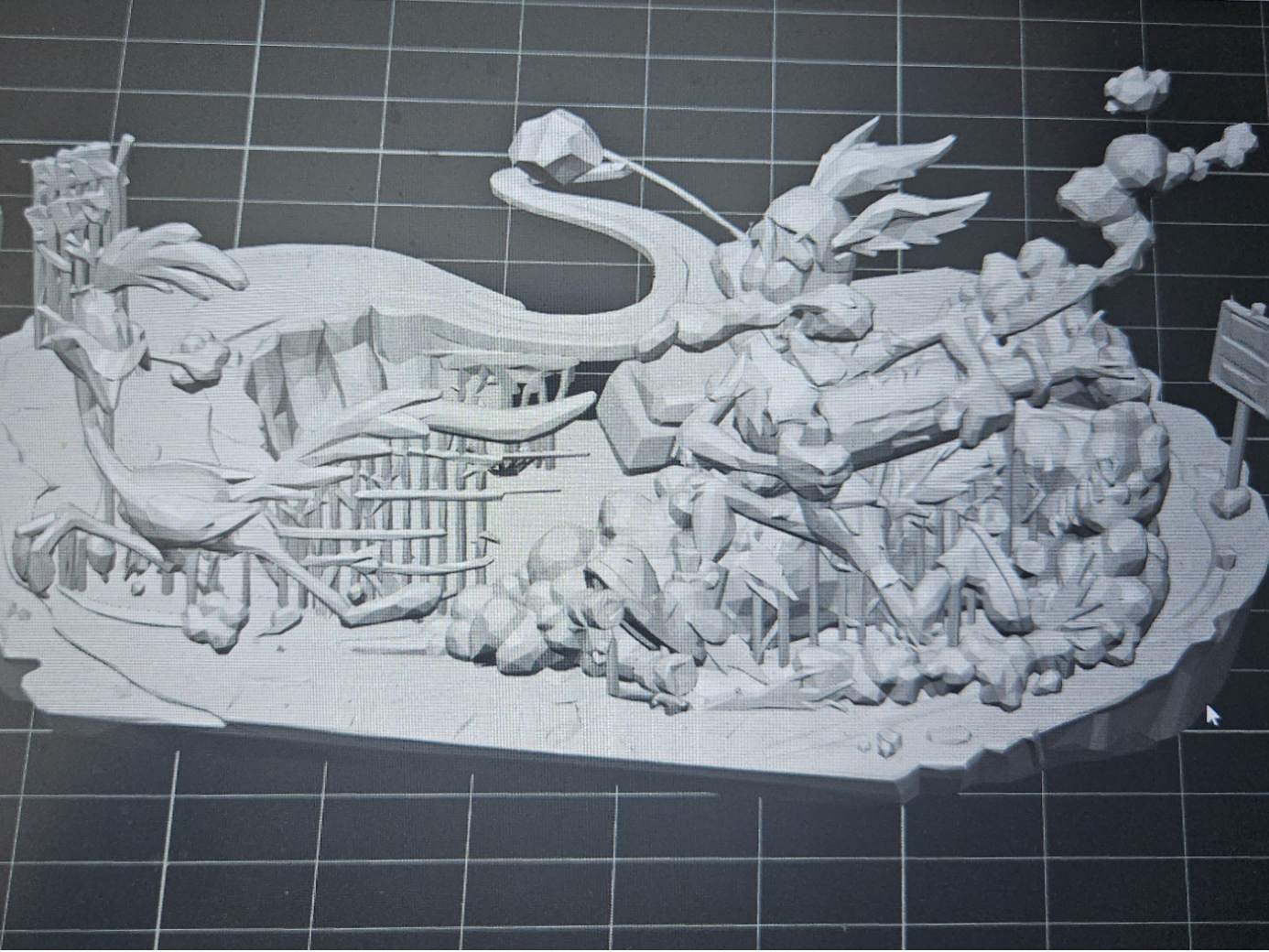 Diorama Roadrunner Cojote