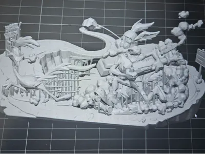 Diorama Roadrunner Cojote