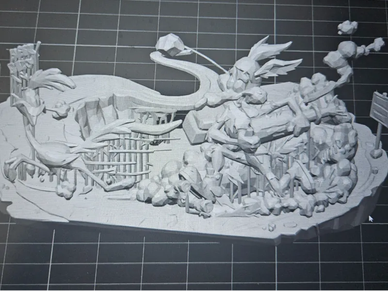 Diorama Roadrunner Cojote