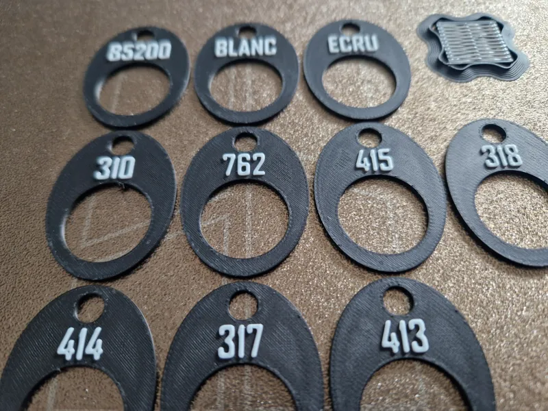 Floss drops with custom numbers