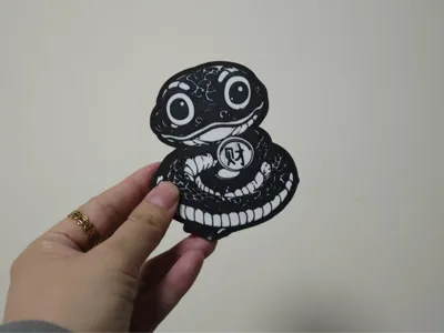 Adorable Wealthy Little Snake Fridge Magnet