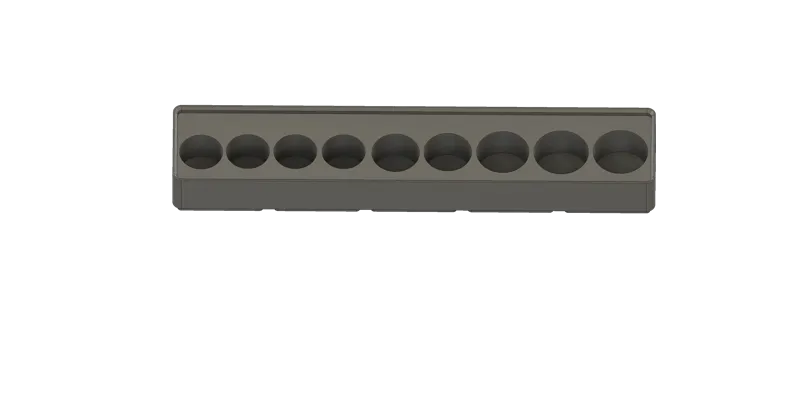 Gridfinity - 1x5x3 - Socket Holder - Wera Deep Metric Sockets v1