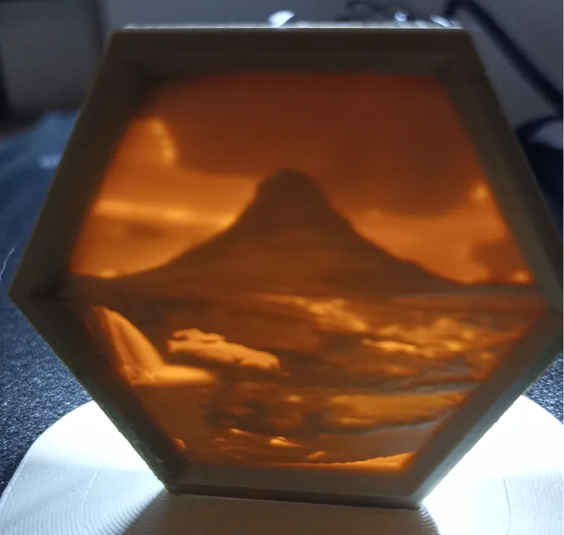 Icelandic mountain lithopane (very small)
