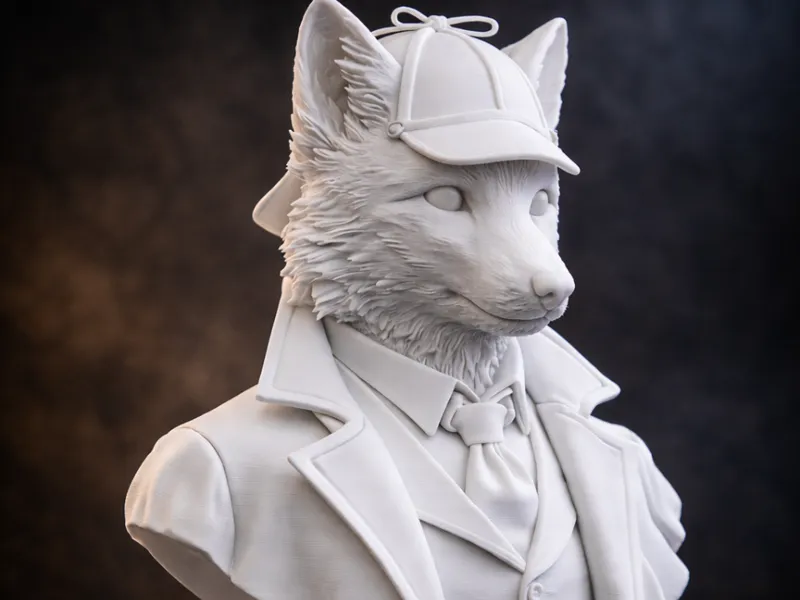 Sherlock Holmes fox bust